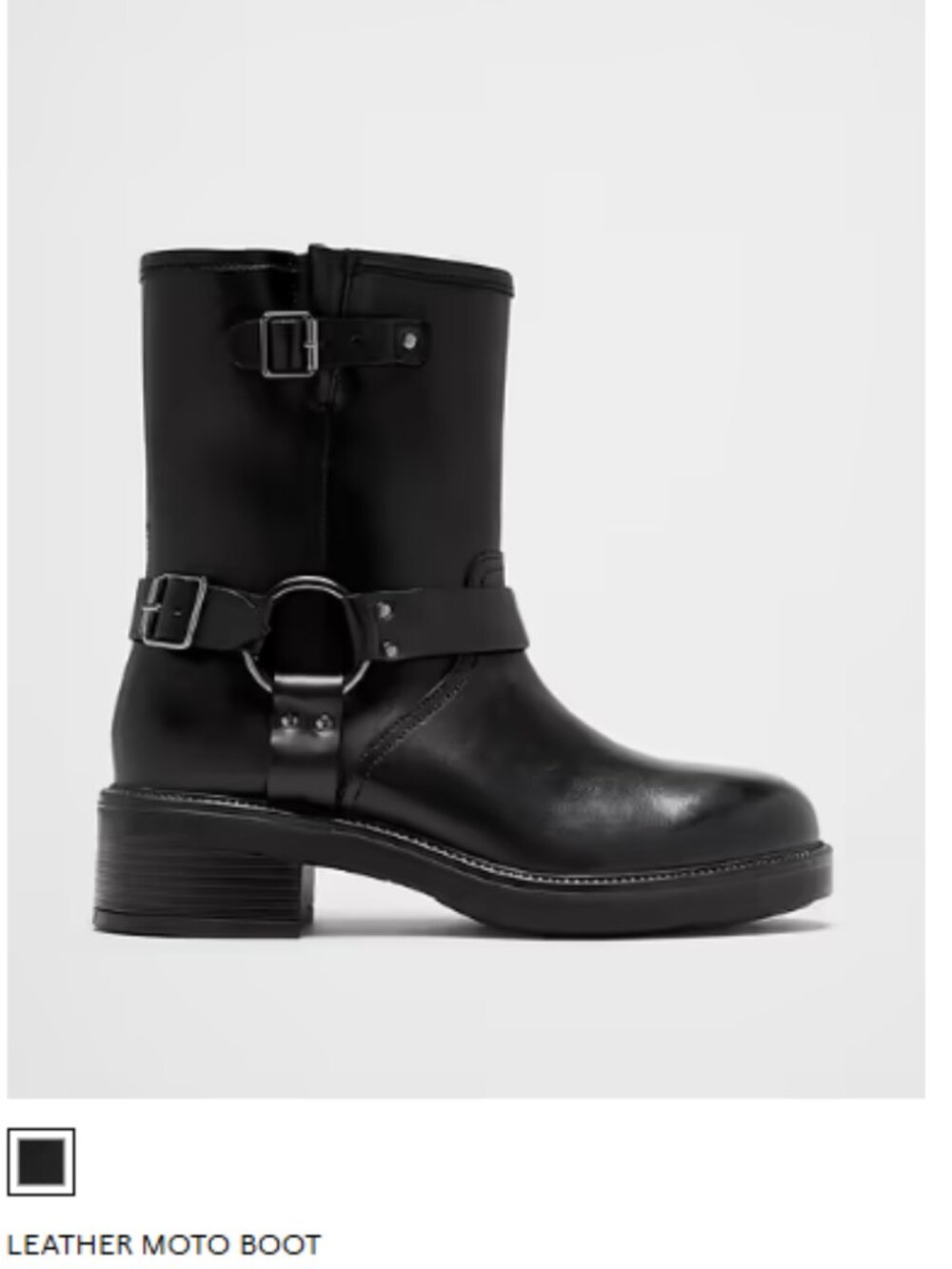 Banana Republic - Black Leather Moto Boots